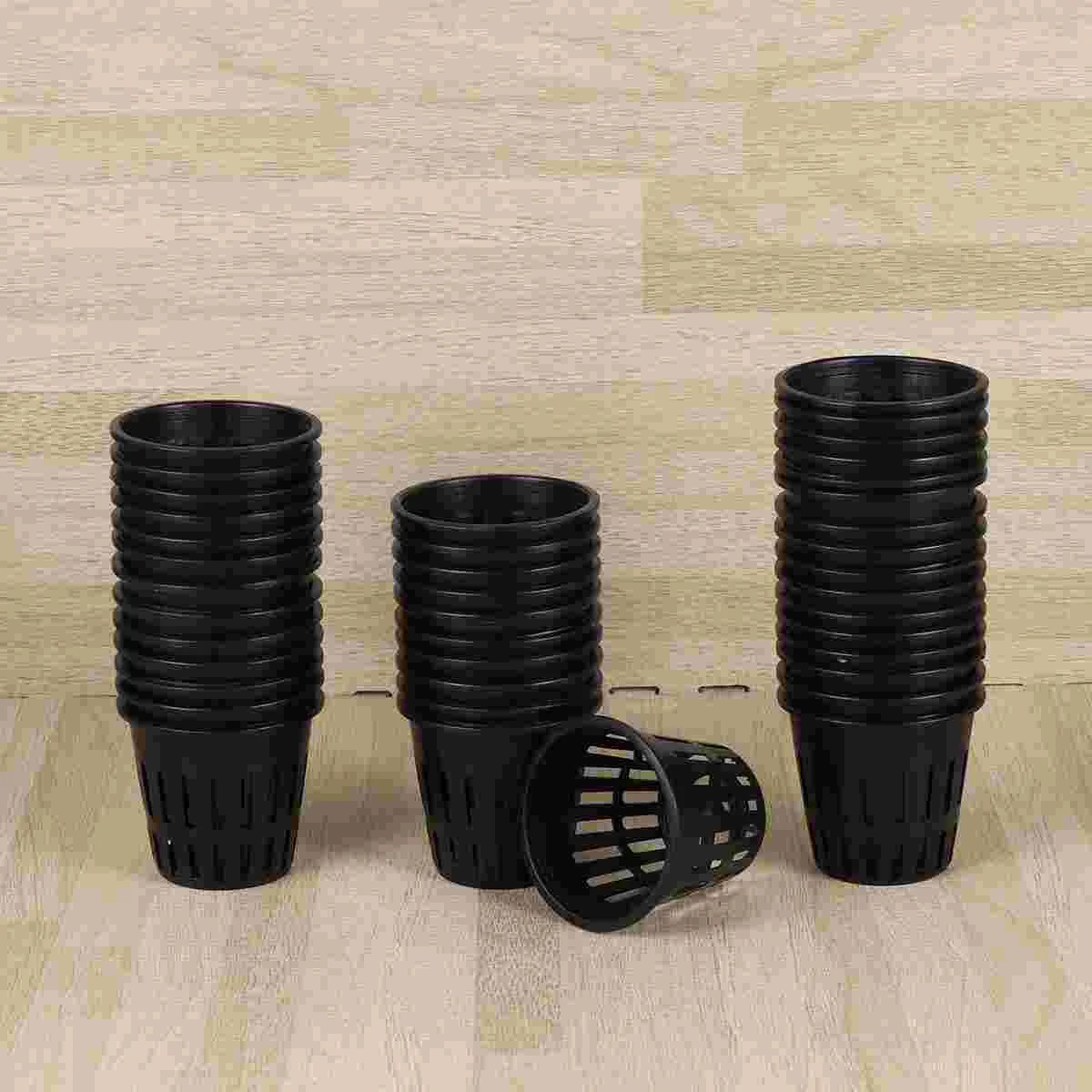 40pcs Garden Slotted Mesh Net Cups Net Pots for Hydroponics Basket Nursery Pots Wide Lip Round Gardening Baskets Black
40pcs Garden Slotted Mesh Net Cups Net Pots for Hydroponics Basket Nursery Pots Wide Lip Round Gardening Baskets Black