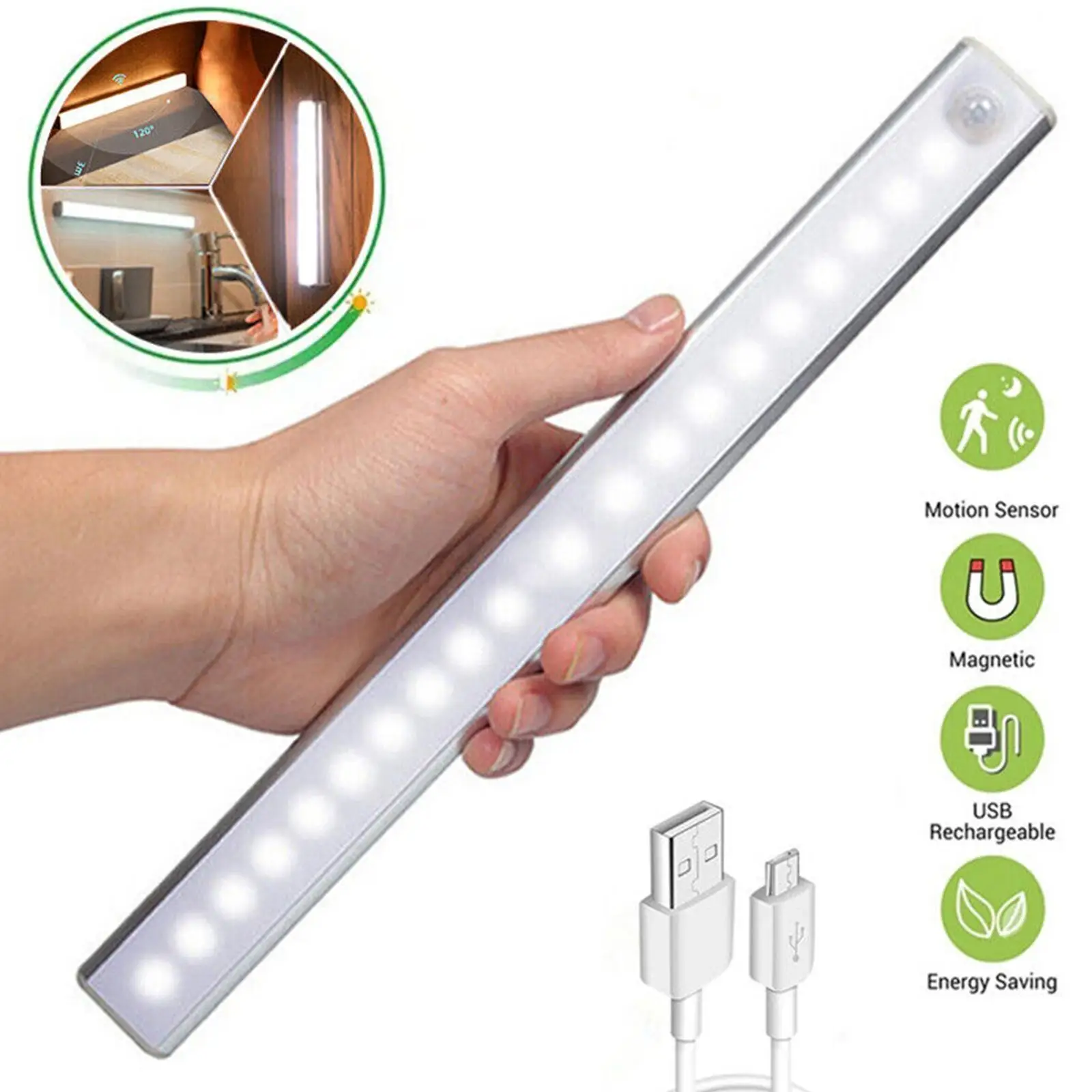 Bedroom Closets Night Lamp USB Rechargeable Night Lamp Motion Sensor Light Movement Led Toilet Kitchen Wall Lamp 30/50cm
Bedroom Closets Night Lamp USB Rechargeable Night Lamp Motion Sensor Light Movement Led Toilet Kitchen Wall Lamp 30/50cm