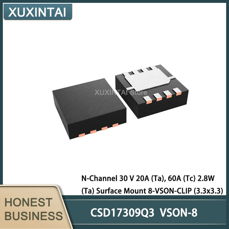 10Pcs/Lot CSD17309Q3 CSD17309 N-Channel 30 V 20A (Ta), 60A (Tc) 2.8W (Ta) Surface Mount 8-VSON-CLIP (3.3x3.3)
10Pcs/Lot CSD17309Q3 CSD17309 N-Channel 30 V 20A (Ta), 60A (Tc) 2.8W (Ta) Surface Mount 8-VSON-CLIP (3.3x3.3)