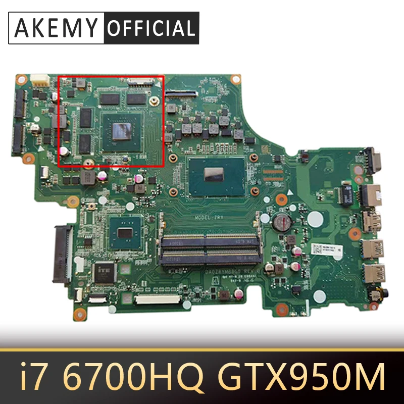 Akemy DA0ZRYMB8G0 for ACER V15 V5-591 V5-591G T5000 Laptop motherboard CPU i7 6700HQ GTX950M DDR4 Test OK Mainboard
Akemy DA0ZRYMB8G0 for ACER V15 V5-591 V5-591G T5000 Laptop motherboard CPU i7 6700HQ GTX950M DDR4 Test OK Mainboard