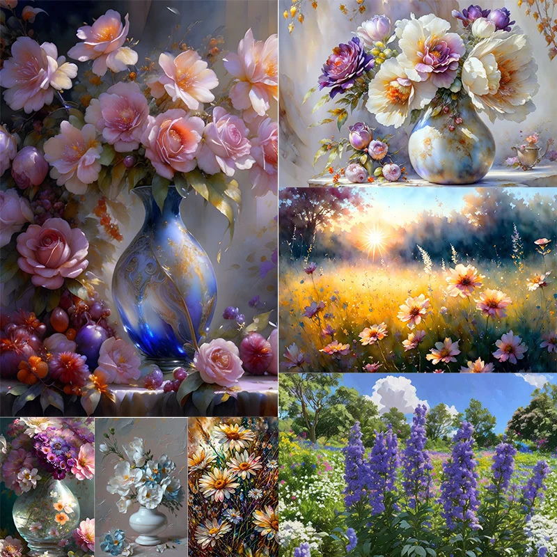 Flowers Painting By Numbers Adults Crafts Wall Art Picture for Living Room Home Decor Hand-painted Acrylic Paint With Number
Flowers Painting By Numbers Adults Crafts Wall Art Picture for Living Room Home Decor Hand-painted Acrylic Paint With Number