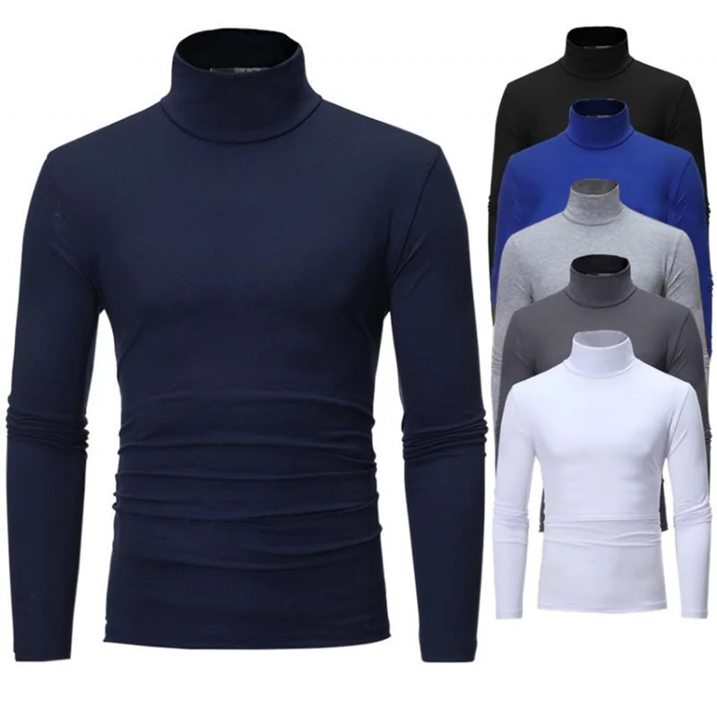 1pc Fashion Base Tee Shirt Men Slim Fit Polyester High Neck Pullover Turtleneck Sweater Tops Shirt For Male Spring Autumn Shirt
1pc Fashion Base Tee Shirt Men Slim Fit Polyester High Neck Pullover Turtleneck Sweater Tops Shirt For Male Spring Autumn Shirt