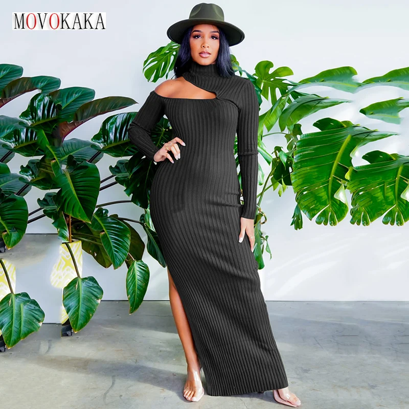 MOVOKAKA Autumn Winter Sexy Split Long Dress Women Off Shoulder Turtleneck Long Sleeve Dresses Party Elegant Casual Dress Women
MOVOKAKA Autumn Winter Sexy Split Long Dress Women Off Shoulder Turtleneck Long Sleeve Dresses Party Elegant Casual Dress Women