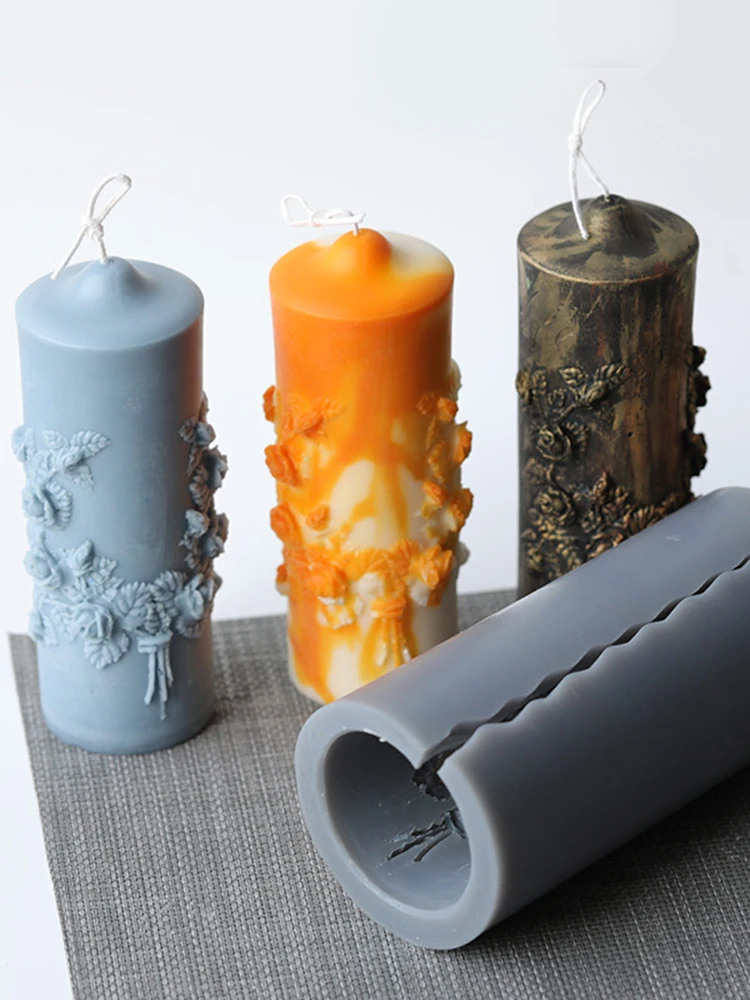 Candle DIY Mold Cvlindrical Aromatherapy Plaster Ornaments Carved Flower Embossed Candles Mold Silicone Candle Making Supplies
Candle DIY Mold Cvlindrical Aromatherapy Plaster Ornaments Carved Flower Embossed Candles Mold Silicone Candle Making Supplies