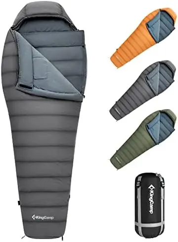 Mummy Down Sleeping Bag 3 Season Sleeping Bags for Adults, Ultralight Backpacking Sleeping Bag for Hiking, Camping and Backcount
Mummy Down Sleeping Bag 3 Season Sleeping Bags for Adults, Ultralight Backpacking Sleeping Bag for Hiking, Camping and Backcount