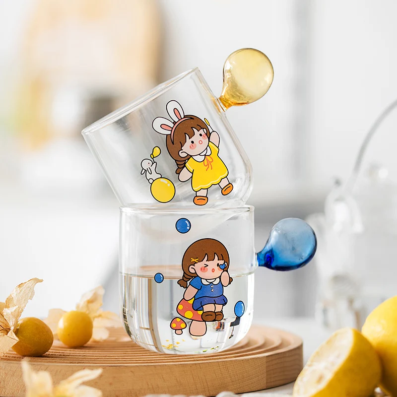 360ml Cartoon Creative Glass Mug Girl Coffee Cup With Straw Juice Milk Office Water Cup Drinkware Birthday Gift
360ml Cartoon Creative Glass Mug Girl Coffee Cup With Straw Juice Milk Office Water Cup Drinkware Birthday Gift