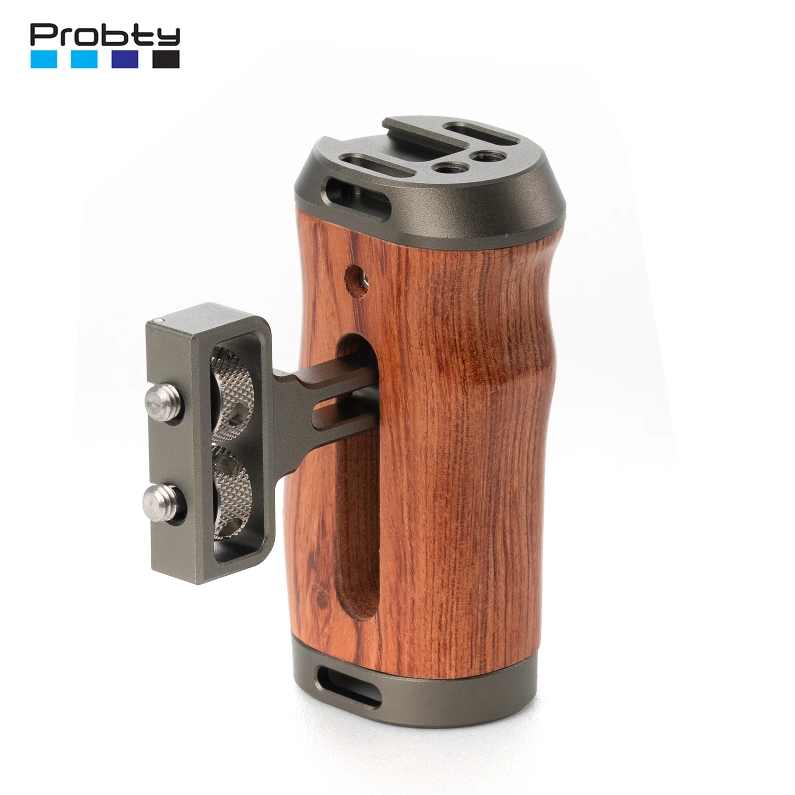 

Universal DSLR Camera Cage Side Handle for Sony/Canon/Nikon Camera Wooden Mini Handgrip 1/4 Screws Cold Shoe Photography