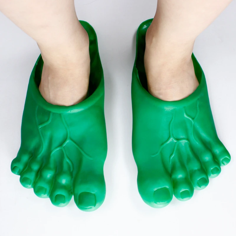 

Halloween Party Supplies Funny Toe Slippers Hulk Vinyl Slippers Simulation Barefoot Shoes Tricky-Spoof Slippers Potato Shoes