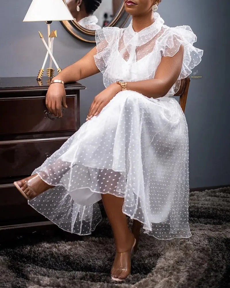 White Short Princess Party Dress For Women Sweet Ruffles Sleeve Sheer Ladies Graduation Gowns Elegant Lace Birthday Prom Dresses
White Short Princess Party Dress For Women Sweet Ruffles Sleeve Sheer Ladies Graduation Gowns Elegant Lace Birthday Prom Dresses
