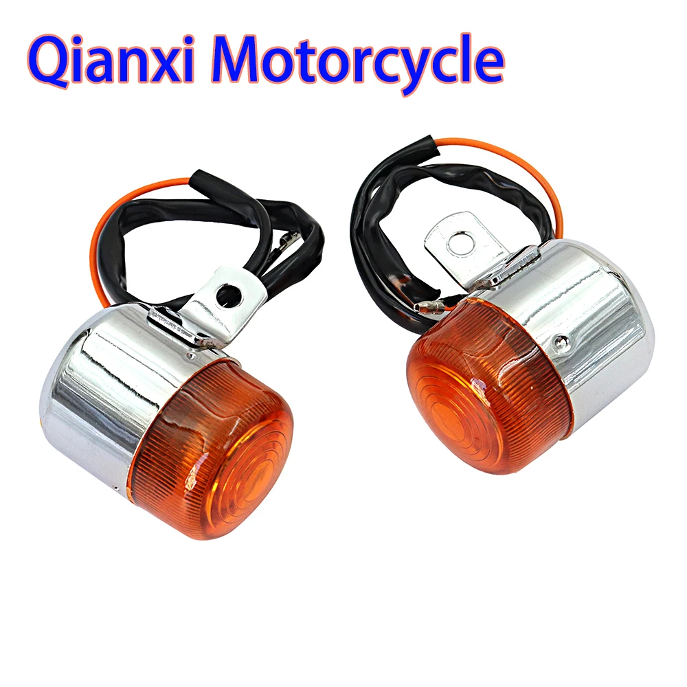 

2Pcs Motorcycle Turn Signal Light 12V Amber Flasher Indicator Motorbike Accessories For HONDA Z50 MONKEY CHALY DAX CF50 CF70