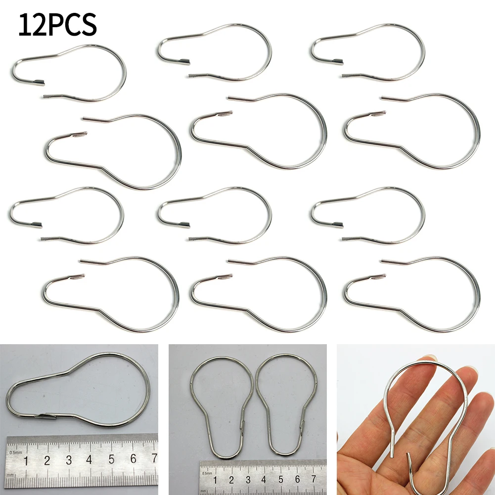 Convenient And Durable Bathroom Curtain Hook Haken Sliver Stainless Steel Iron-zinc Alloy New Parts Shower Rings
Convenient And Durable Bathroom Curtain Hook Haken Sliver Stainless Steel Iron-zinc Alloy New Parts Shower Rings