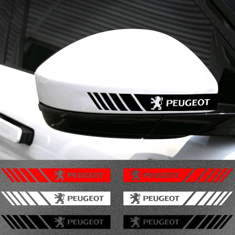 Модная новая автомобильная наклейка на зеркало заднего вида виниловая для Peugeot 308