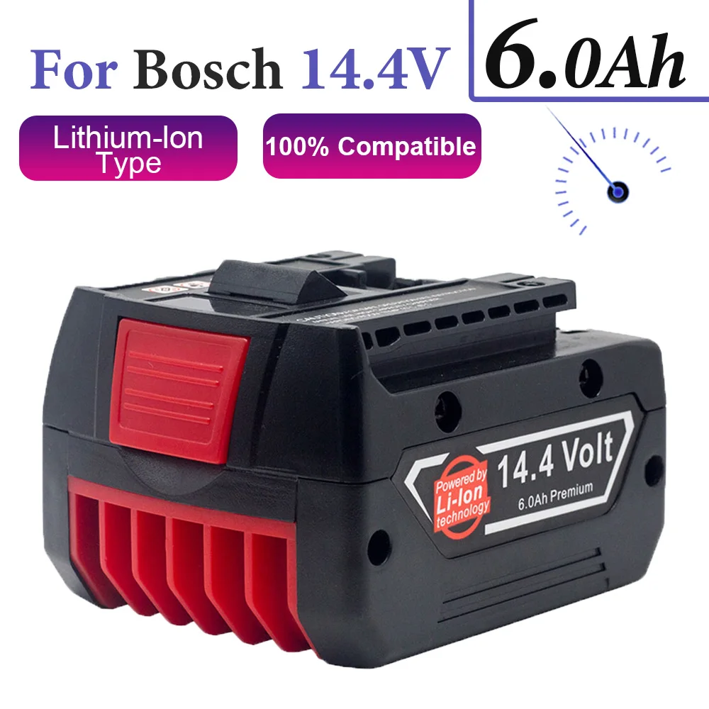 Rechargeable Battery 6.0Ah for Bosch 14.4V Power Tool BAT614G Replacement 6000mah Battery 18650 Lithium-Ion with Charger Set
Rechargeable Battery 6.0Ah for Bosch 14.4V Power Tool BAT614G Replacement 6000mah Battery 18650 Lithium-Ion with Charger Set
