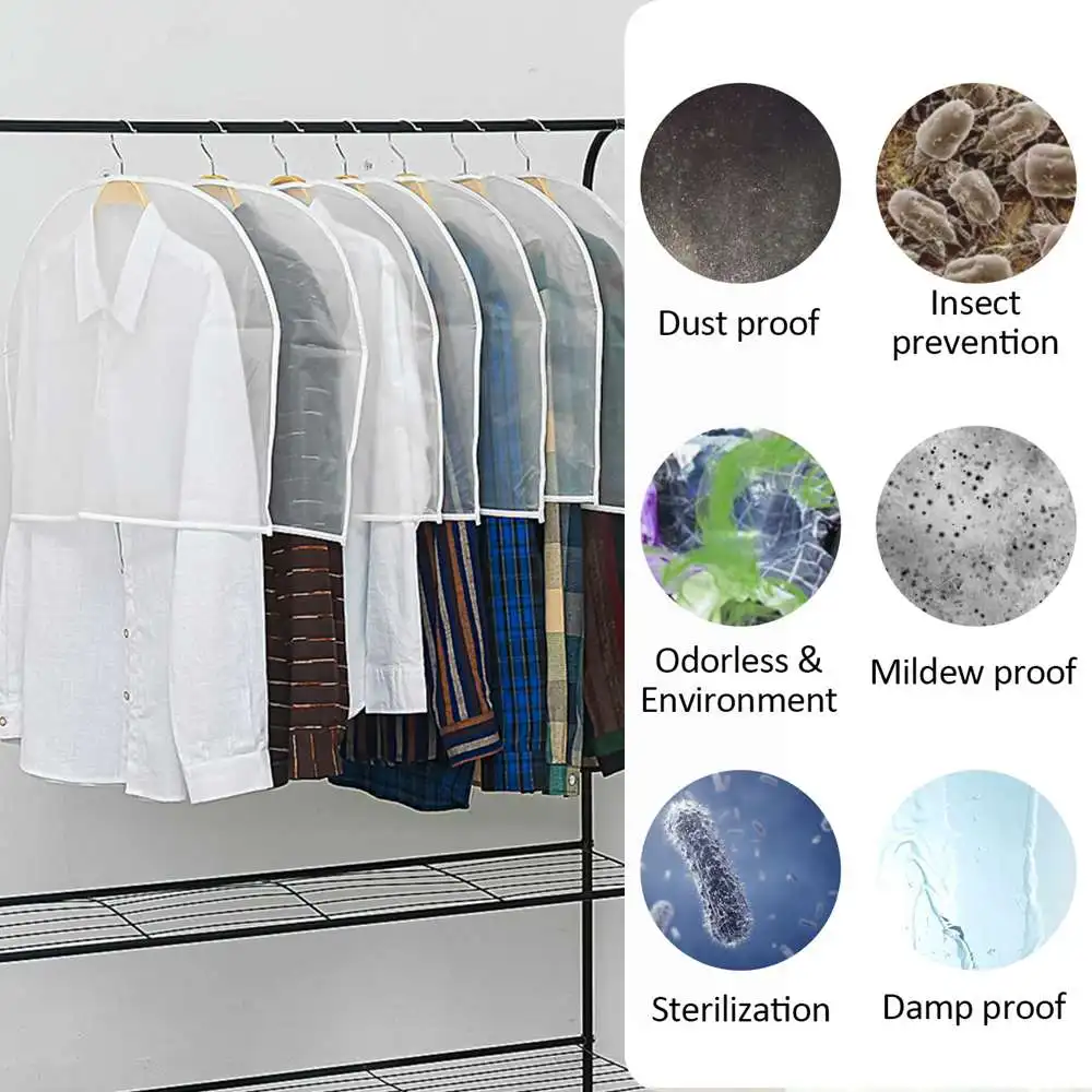 12PCS PEVA Transparent Dust Clothes Cover Breathable Waterproof Clothes Bag Organizer Wardrobe Hanging Clothing +2pcs Shoe Cover
12PCS PEVA Transparent Dust Clothes Cover Breathable Waterproof Clothes Bag Organizer Wardrobe Hanging Clothing +2pcs Shoe Cover