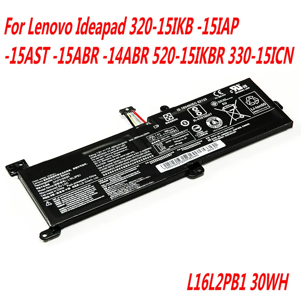 Original 30WH L16M2PB2 Laptop Battery For Lenovo Ideapad 320-15IKB -15IAP -15AST -15ABR -14ABR 520-15IKBR 330-15ICN L16L2PB1
Original 30WH L16M2PB2 Laptop Battery For Lenovo Ideapad 320-15IKB -15IAP -15AST -15ABR -14ABR 520-15IKBR 330-15ICN L16L2PB1