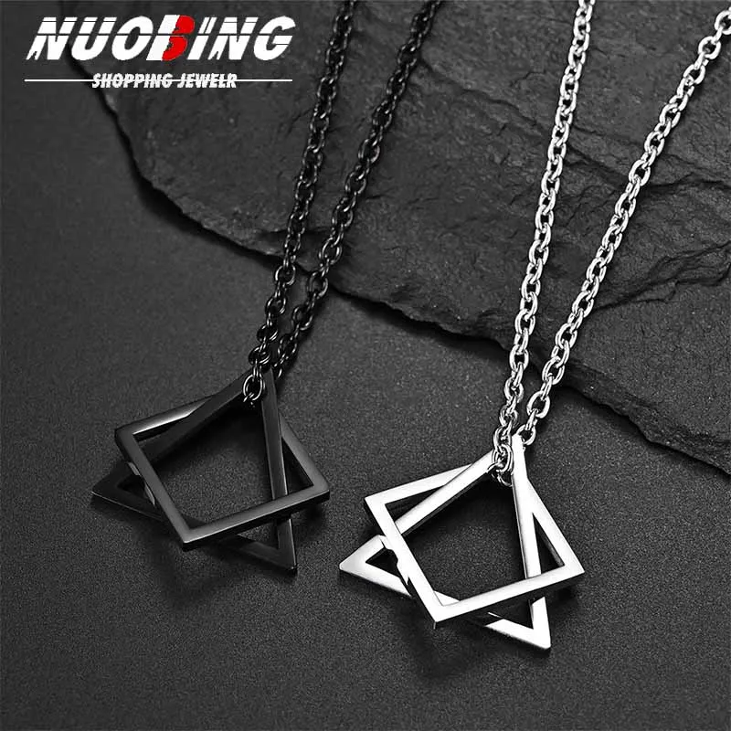 Silver Black Triangle Square Stainless Steel Pendant Necklace For Men And Women Charm Punk Accessories Gift
Silver Black Triangle Square Stainless Steel Pendant Necklace For Men And Women Charm Punk Accessories Gift