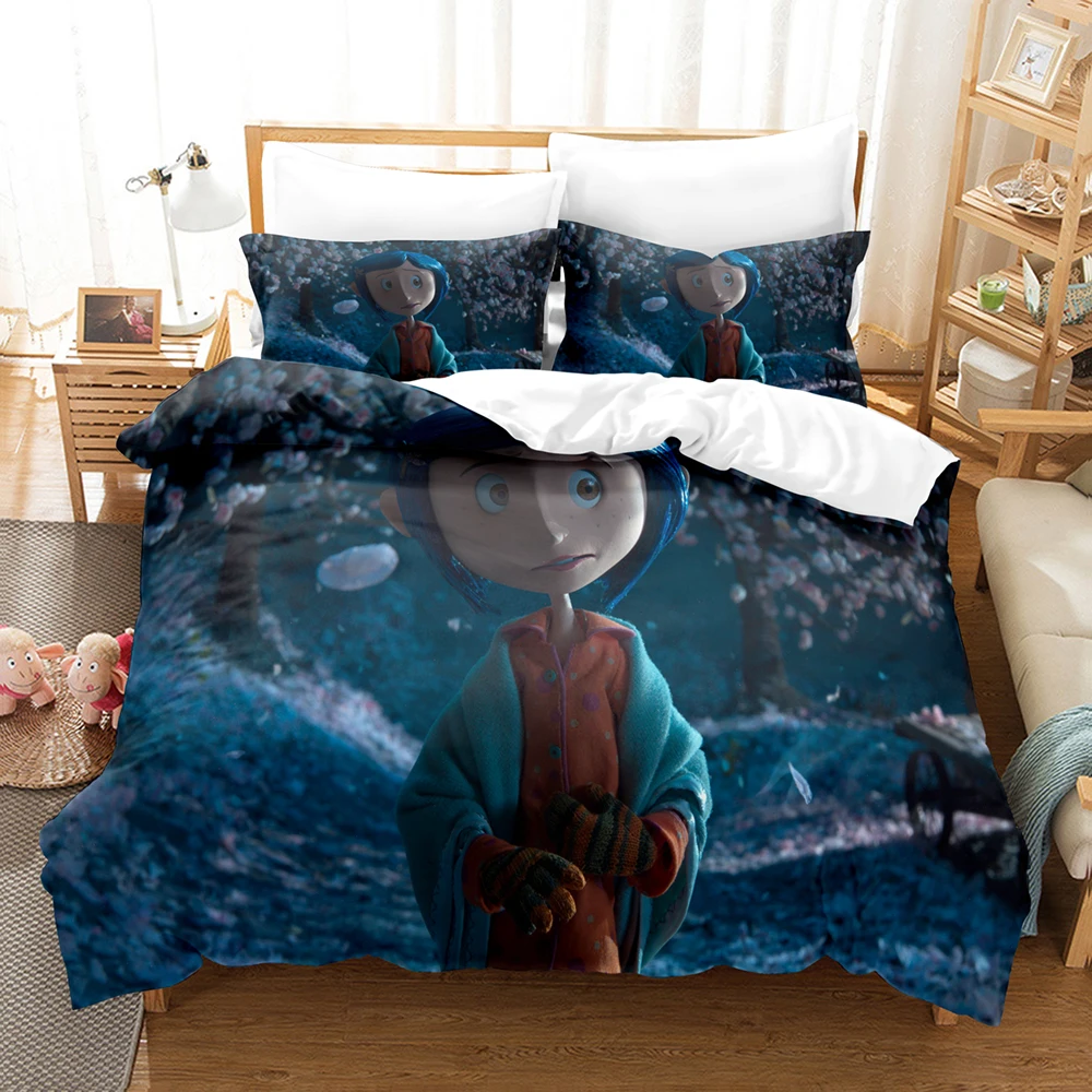Twin Full Queen King Size Dropshipping Coraline Animated Bedding Sets Hot Fashion Horror Movie 3D Printed Kids Duvet Cover Set
Twin Full Queen King Size Dropshipping Coraline Animated Bedding Sets Hot Fashion Horror Movie 3D Printed Kids Duvet Cover Set