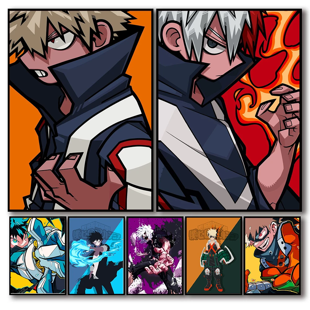 My Hero Academia Japanese Anime Pop art Wall poster Pictures Living Home decoration Aesthetic Cartoon posters canvas painting 
My Hero Academia Japanese Anime Pop art Wall poster Pictures Living Home decoration Aesthetic Cartoon posters canvas painting