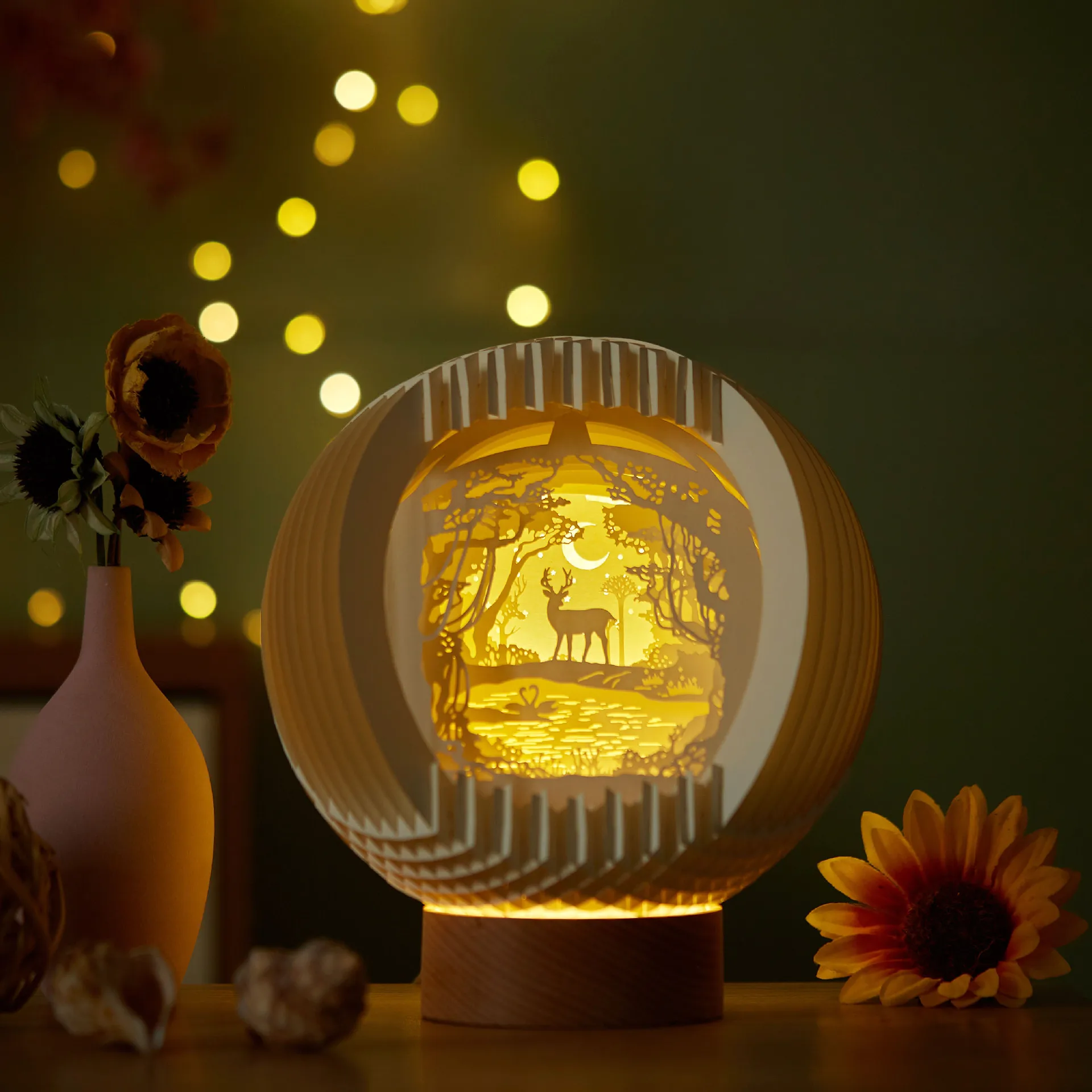 Paper Carving Light Bedroom Simple Romantic Night Light Tricolor Light Christmas Night Light Bedroom Lamps
Paper Carving Light Bedroom Simple Romantic Night Light Tricolor Light Christmas Night Light Bedroom Lamps