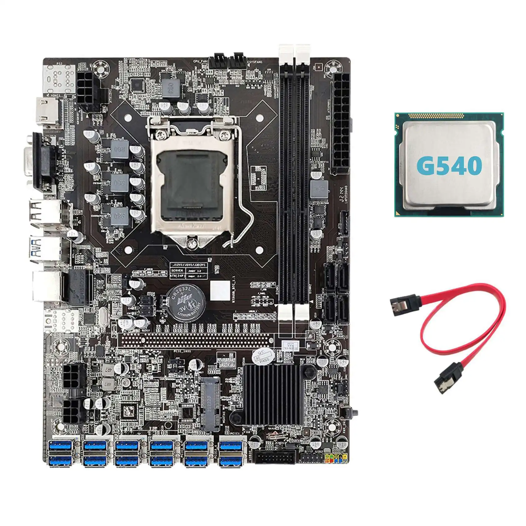 Материнская плата для майнинга B75 ETH + процессор G540 + кабель SATA LGA1155 12 PCIE к USB-адаптеру MSATA DDR3 B75 USB материнская плата для майнинга
Материнская плата для майнинга B75 ETH + процессор G540 + кабель SATA LGA1155 12 PCIE к USB-адаптеру MSATA DDR3 B75 USB материнская плата для майнинга