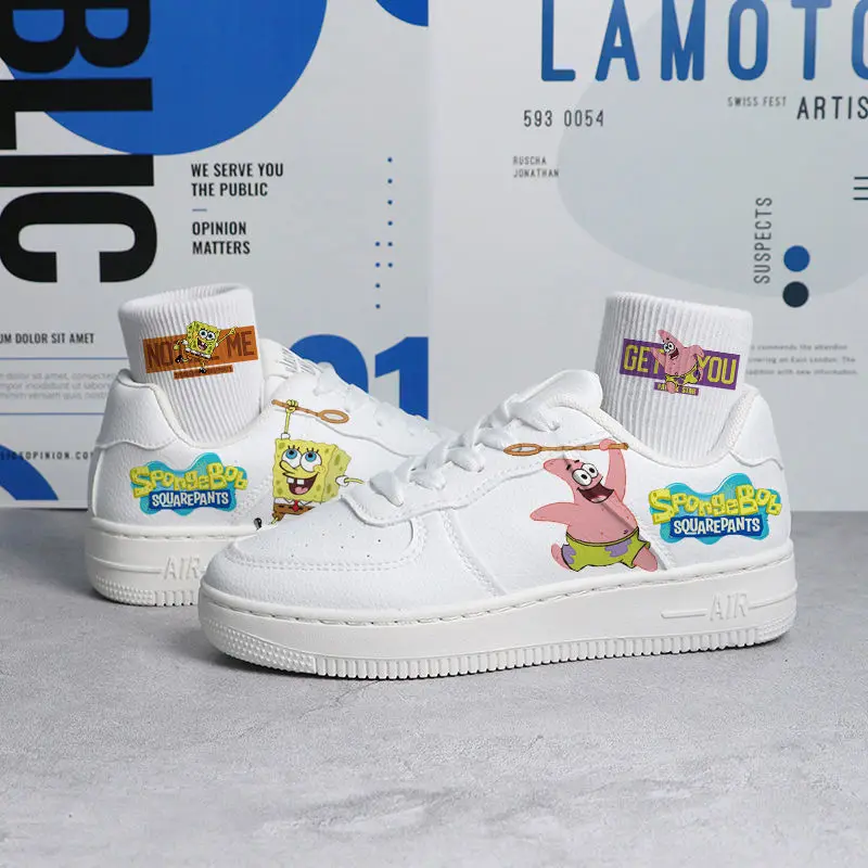 Spongebob Squarepants Cartoon Hand-Painted White Shoes Casual Sports Shoes Version All-Match Pu 35-40 Kawaii Anime Gift for Girl
Spongebob Squarepants Cartoon Hand-Painted White Shoes Casual Sports Shoes Version All-Match Pu 35-40 Kawaii Anime Gift for Girl