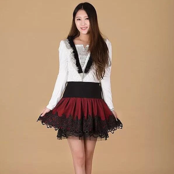 2022 New Boutique High Waist and Thin Women's Pompous Lace Short Skirt Elastic A-line Skirt Girl Red
2022 New Boutique High Waist and Thin Women's Pompous Lace Short Skirt Elastic A-line Skirt Girl Red