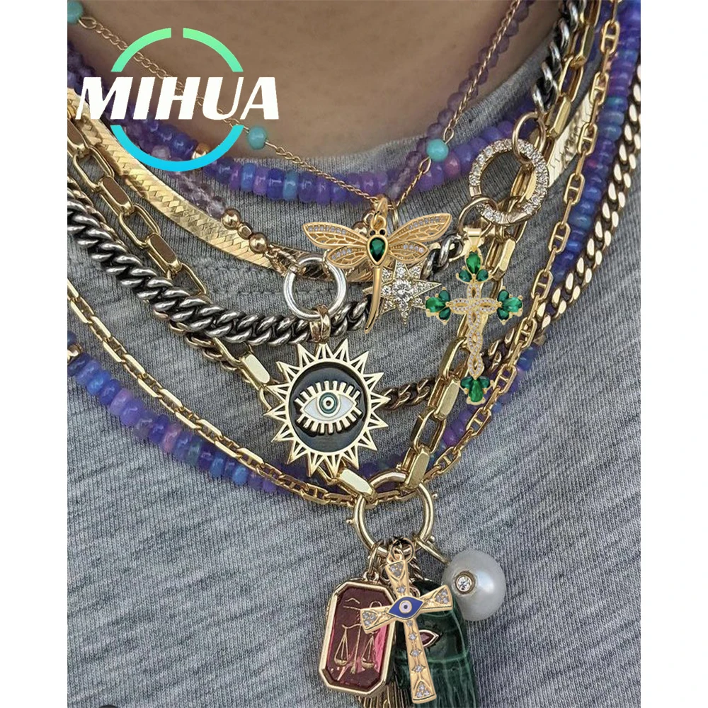 Fashion Dragonfly Colorful Cross Pendant Necklace DIY Decorative Copper Christian Evil Eye Pendant Jewelry Making Accessories
Fashion Dragonfly Colorful Cross Pendant Necklace DIY Decorative Copper Christian Evil Eye Pendant Jewelry Making Accessories