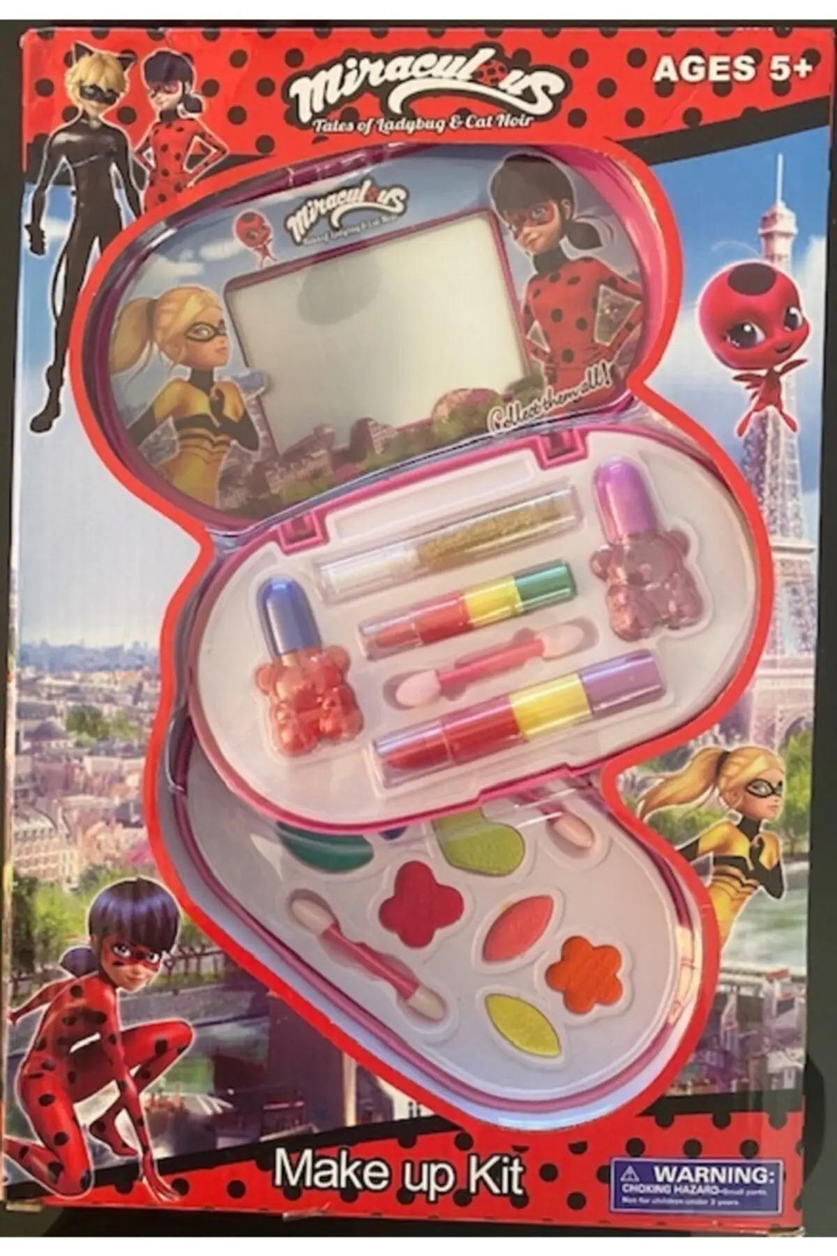 Miraculous Ladybug Girl Makeup Set Toy Makeup Case
