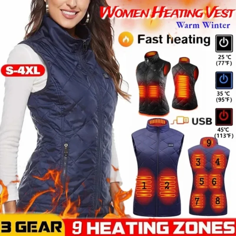 Women Heating Vest Autumn and Winter Cotton Vest USB Infrared Electric Heating suit Women Flexible Thermal Winter Warm Jacket
Women Heating Vest Autumn and Winter Cotton Vest USB Infrared Electric Heating suit Women Flexible Thermal Winter Warm Jacket