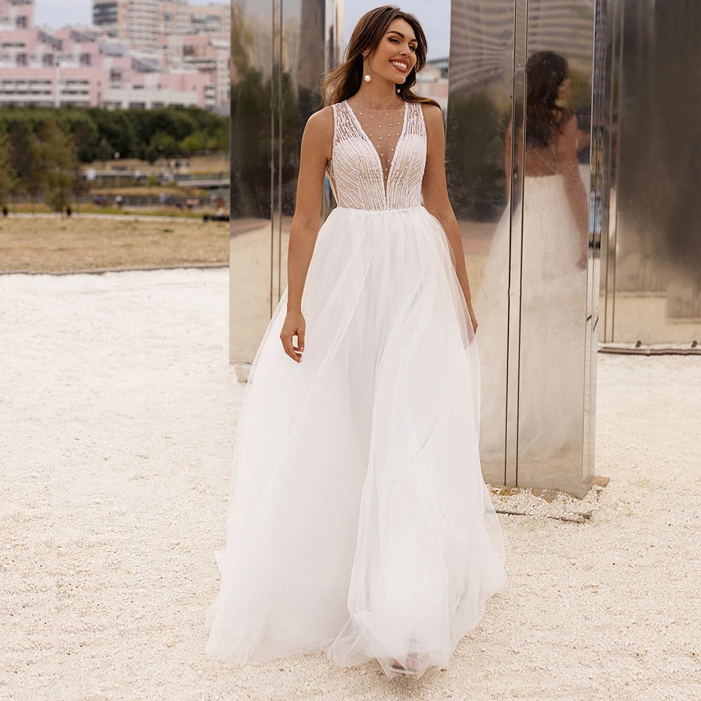 Sexy A-line Lace Wedding Dresses 2023 Beach Bridal Wedding Beaded Hollow Back Gown Boho Charming Princess Party Gown
Sexy A-line Lace Wedding Dresses 2023 Beach Bridal Wedding Beaded Hollow Back Gown Boho Charming Princess Party Gown