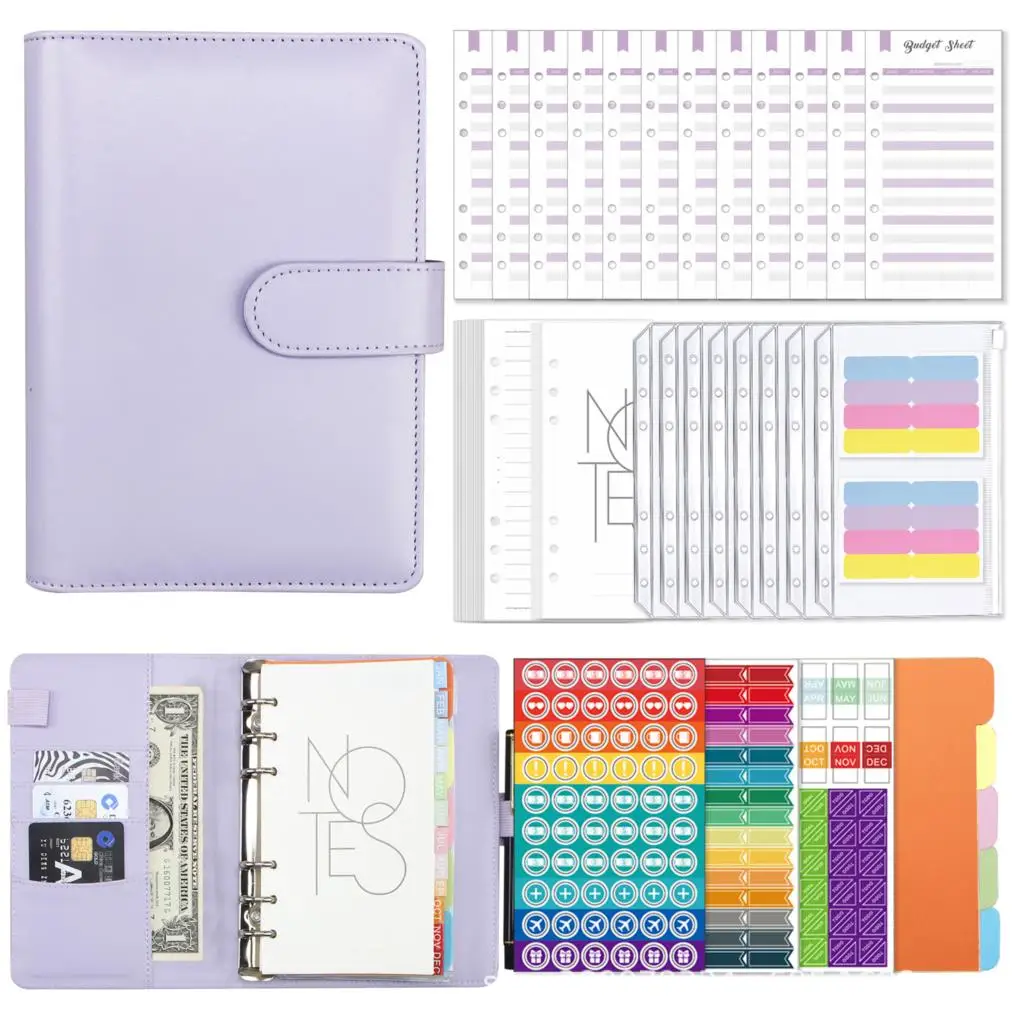 A6 Budget Binder Pu Cover Budget Sheet Color Lable Zipper Pocket Diary Agenda Planner Cover File Folder School Stationery
A6 Budget Binder Pu Cover Budget Sheet Color Lable Zipper Pocket Diary Agenda Planner Cover File Folder School Stationery