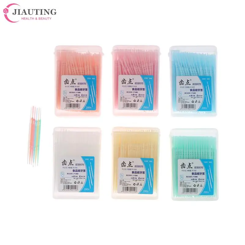 200Pcs Toothpick Brushes Double-headed Disposable Dental Flosser Teeth Stick Toothpicks Floss Pick Oral Gum Teeth Cleaning Care
200Pcs Toothpick Brushes Double-headed Disposable Dental Flosser Teeth Stick Toothpicks Floss Pick Oral Gum Teeth Cleaning Care