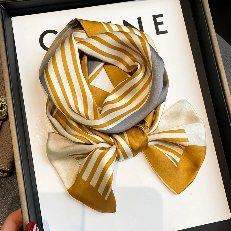 Fashion Neckerchief Luxury 110x13cm Small Silk Hair Scarf 2023 Headband New Shawls Women Ribbon Hairbands Neck Tie Design Scarfs
Fashion Neckerchief Luxury 110x13cm Small Silk Hair Scarf 2023 Headband New Shawls Women Ribbon Hairbands Neck Tie Design Scarfs