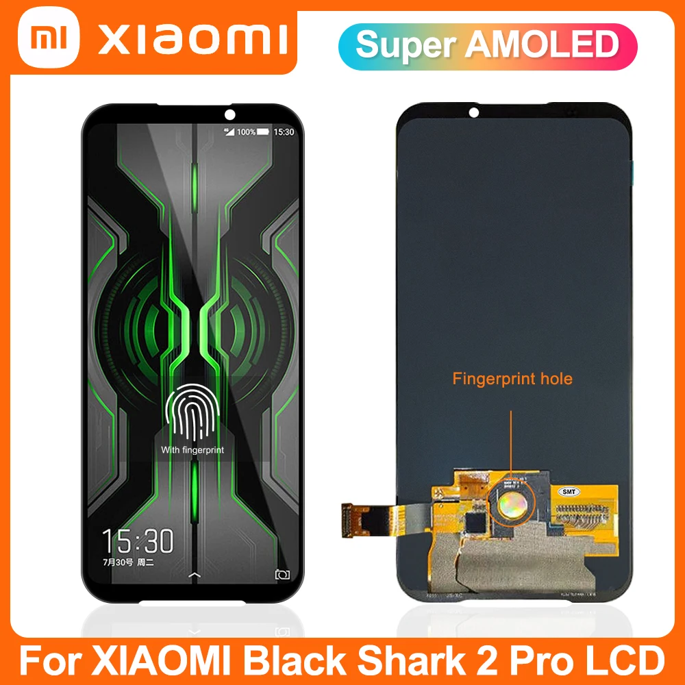 

Super Amoled экран для Xiaomi Black Shark 2 Pro, ЖК-дисплей 6,39 дюйма, сенсорный дигитайзер в сборе для BlackShark 2 SKW-H0
