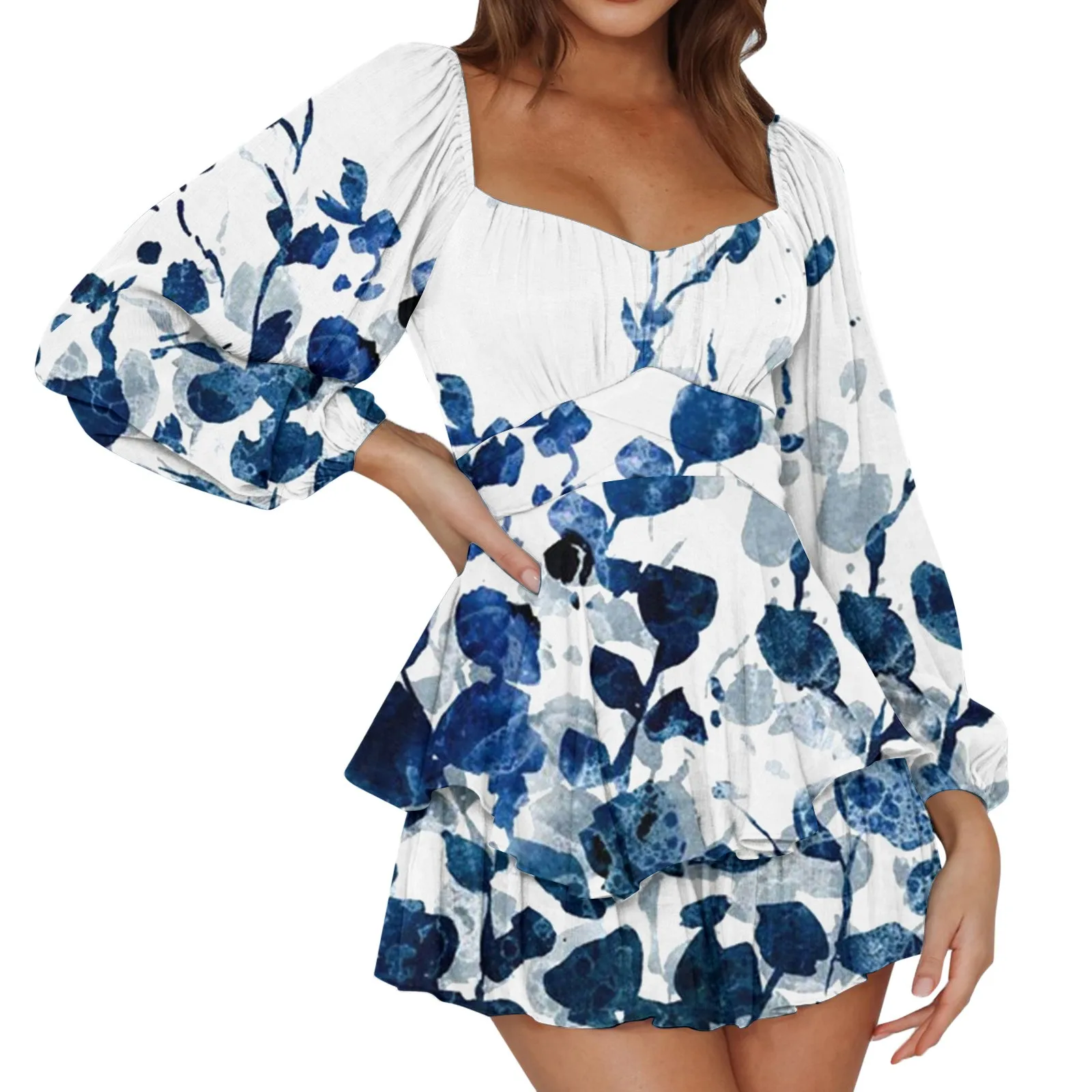 Summer Boho Jumpsuit Women Floral Print Ruffles Loose Romper Playsuit Long Sleeve Waist Folded Short Trousers Party Beachwear
Summer Boho Jumpsuit Women Floral Print Ruffles Loose Romper Playsuit Long Sleeve Waist Folded Short Trousers Party Beachwear