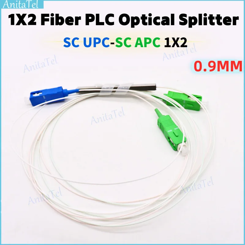Волоконно-оптический ПЛК-сплиттер 1x2 SC UPC-SC APC Mini стальная трубка типа 0,9 мм волоконно-оптический сплиттер 1x2 одномодовый G657A1 1 м FTTH 
Волоконно-оптический ПЛК-сплиттер 1x2 SC UPC-SC APC Mini стальная трубка типа 0,9 мм волоконно-оптический сплиттер 1x2 одномодовый G657A1 1 м FTTH