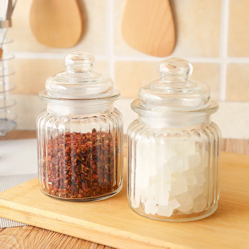 Kitchen Glass Sealed Moisture-proof Jar Vertical Striped Seasoning Jar Non-slip Wear-resistant Tea Jam Glass Storage Jars
Kitchen Glass Sealed Moisture-proof Jar Vertical Striped Seasoning Jar Non-slip Wear-resistant Tea Jam Glass Storage Jars