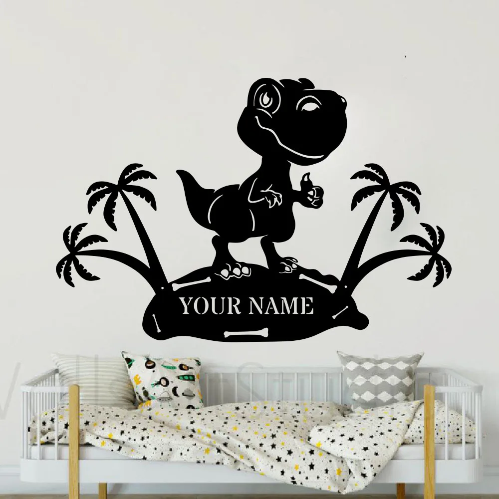 Custom Name T-Rex Dinosaur Palm Tree Wall Decal Children Room Nursery Decor Mountain Wall Sticker Playroom Vinyl Decor SY277
Custom Name T-Rex Dinosaur Palm Tree Wall Decal Children Room Nursery Decor Mountain Wall Sticker Playroom Vinyl Decor SY277