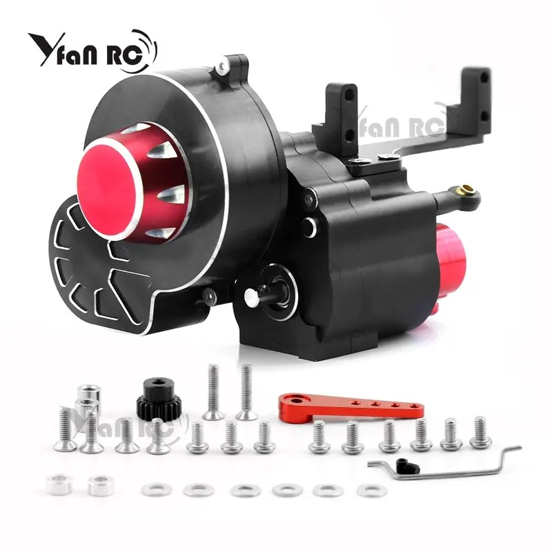 Metal 2 Speed Shiftable Transmission Gearbox for Axial SCX10 & SCX10 II III 1/10 RC Crawler Car Upgrades Parts
Metal 2 Speed Shiftable Transmission Gearbox for Axial SCX10 & SCX10 II III 1/10 RC Crawler Car Upgrades Parts