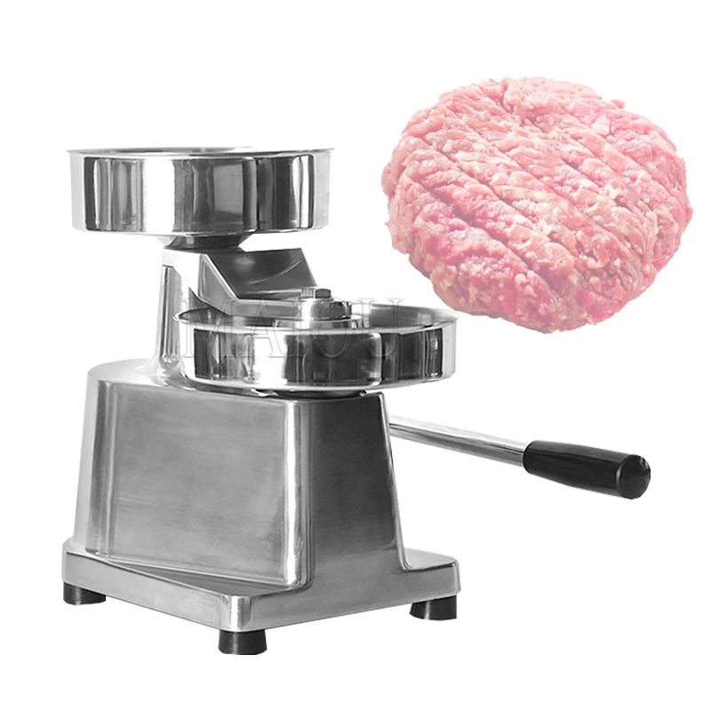 

Commercial Hamburger Beef Patty Press Machine Manual Stainless Steel Burger Meat Pie Pressing Forming Machine 15cm 13cm 10cm