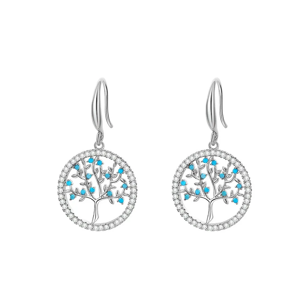 Tree Of Life Drop Earrings For Women Gift CZ Round Blue Stone Turquoise Leaves Accessories Trend Jewelry 2022 Fashion Earrings
Tree Of Life Drop Earrings For Women Gift CZ Round Blue Stone Turquoise Leaves Accessories Trend Jewelry 2022 Fashion Earrings