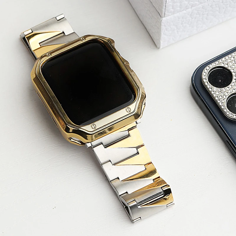 Ремешок из нержавеющей стали для Apple Watch Band 40 44 мм 7 6 5 38 мм 42 мм
Ремешок из нержавеющей стали для Apple Watch Band 40 44 мм 7 6 5 38 мм 42 мм