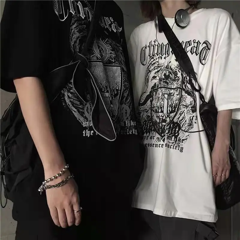 Women's T-shirt Harajuku Tops vintage Korean Style y2k Black Demon Punk Goth Anime Print Y2K Clothes Plus Size Oversized t-shirt
Women's T-shirt Harajuku Tops vintage Korean Style y2k Black Demon Punk Goth Anime Print Y2K Clothes Plus Size Oversized t-shirt