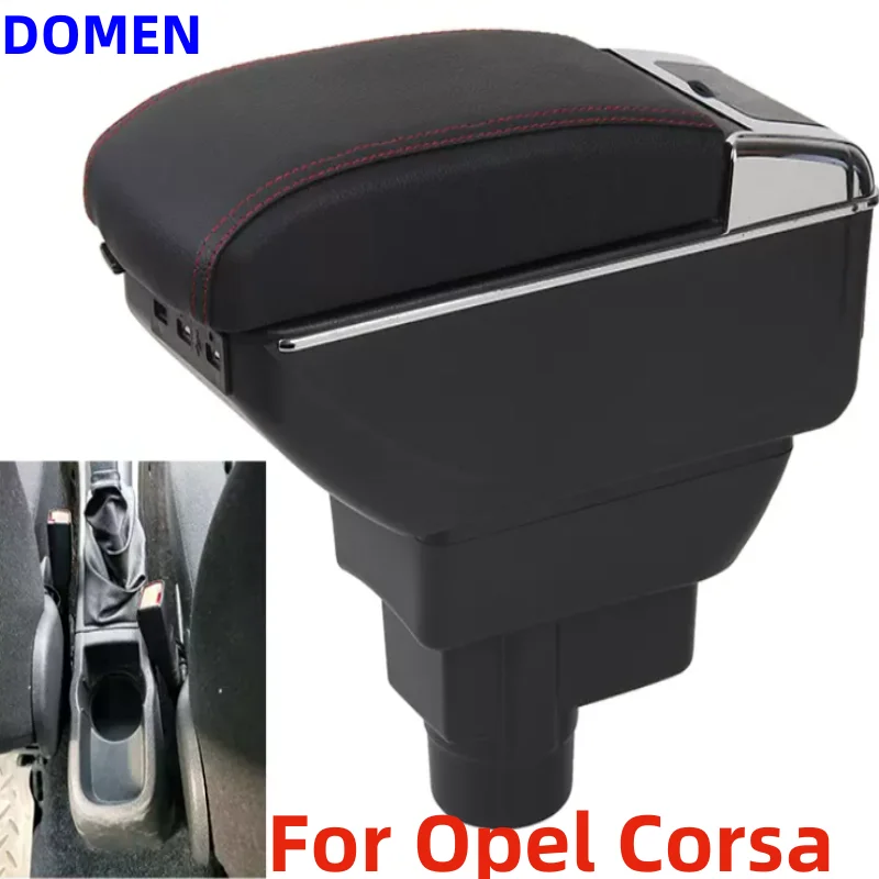

For Opel Corsa D Armrest Box Car Central Storage Box Cup holder Ashtray Accessories Interior Parts Retrofit Details New