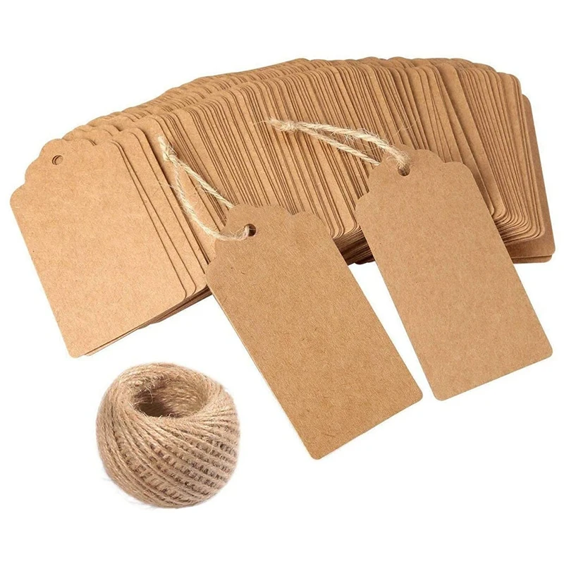 98 Feet Natural Jute Twine And 200PCS Brown Rectangle Kraft Paper Gift Tags For Crafts & Price Tags Labels
98 Feet Natural Jute Twine And 200PCS Brown Rectangle Kraft Paper Gift Tags For Crafts & Price Tags Labels