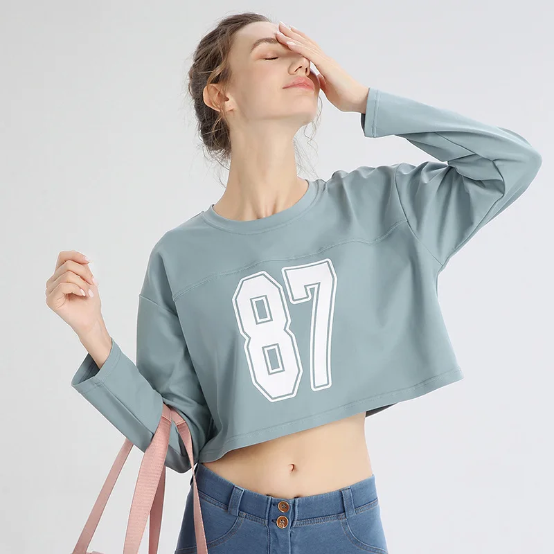 Loose Long-sleeved Sports Fitness Clothes Women Fashion Printed Yoga Tops T-shirts Running Outside Yoga Clothing Activewear Tops
Loose Long-sleeved Sports Fitness Clothes Women Fashion Printed Yoga Tops T-shirts Running Outside Yoga Clothing Activewear Tops