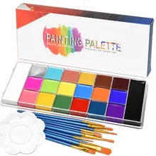 Face Body Painting make up Kids face Flash Tattoo Art Halloween Party body Make up Dress Beauty paint Palette with brush kit
