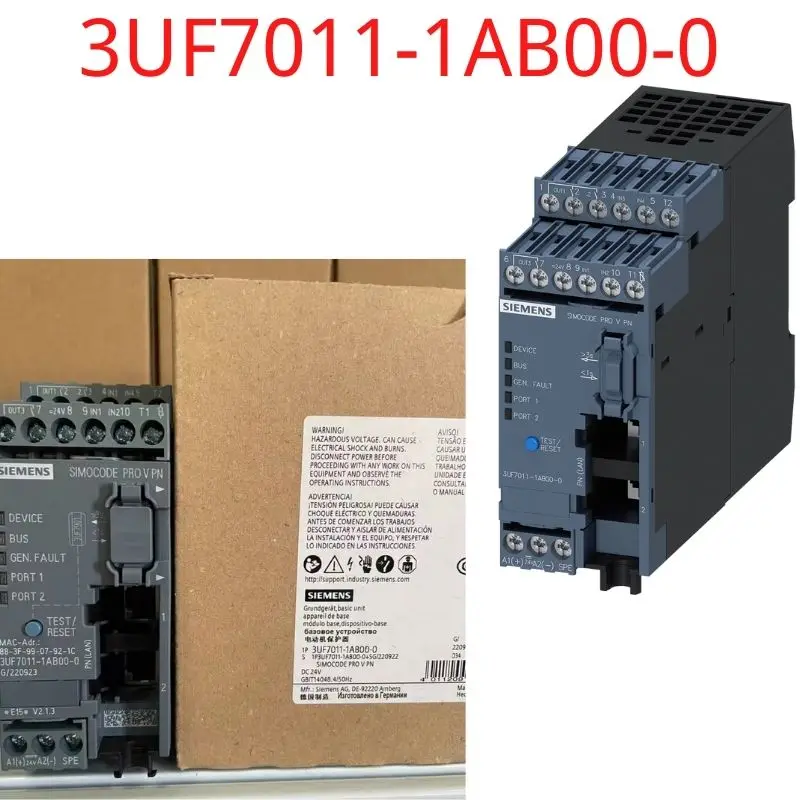 3UF7011-1AB00-0 Brand New Basic unit SIMOCODE pro V PN, Ethernet/PROFINET IO, PN system redundancy, OPC UA server, Web server, t
3UF7011-1AB00-0 Brand New Basic unit SIMOCODE pro V PN, Ethernet/PROFINET IO, PN system redundancy, OPC UA server, Web server, t
