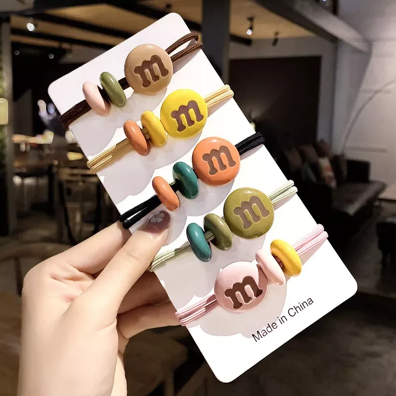 M Round Bean Horsetail Rubber Band Hair Rope Simple Hair Circle Head Rope Leather Cover Hair Ornament Female
M Round Bean Horsetail Rubber Band Hair Rope Simple Hair Circle Head Rope Leather Cover Hair Ornament Female