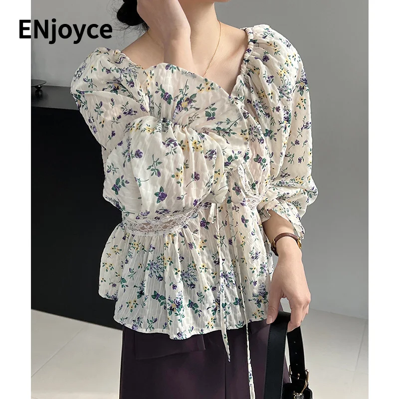 2023 Summer Women Vintage Floral V-Neck Shirts Pullovers Female Off-shoulder Casual Loose Blouse Cropped Tops Long Sleeve Blouse
2023 Summer Women Vintage Floral V-Neck Shirts Pullovers Female Off-shoulder Casual Loose Blouse Cropped Tops Long Sleeve Blouse